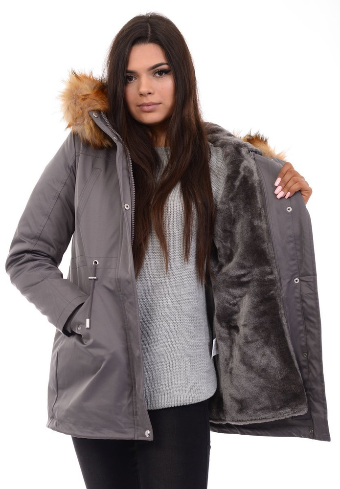 Parka Zimowa 2w1 Sylwia Szara