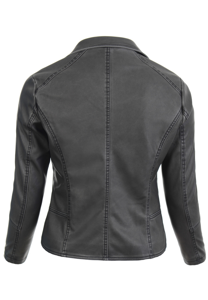 Damska Kurtka Ramoneska Ligia Popielata