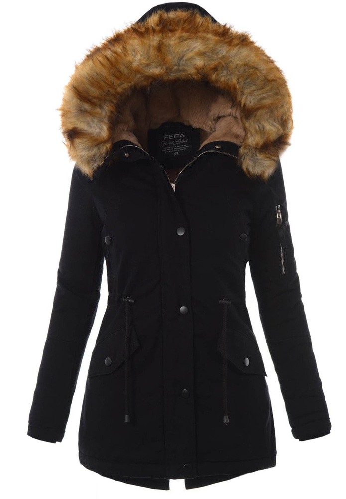 Damska Kurtka Parka Zimowa Czarna
