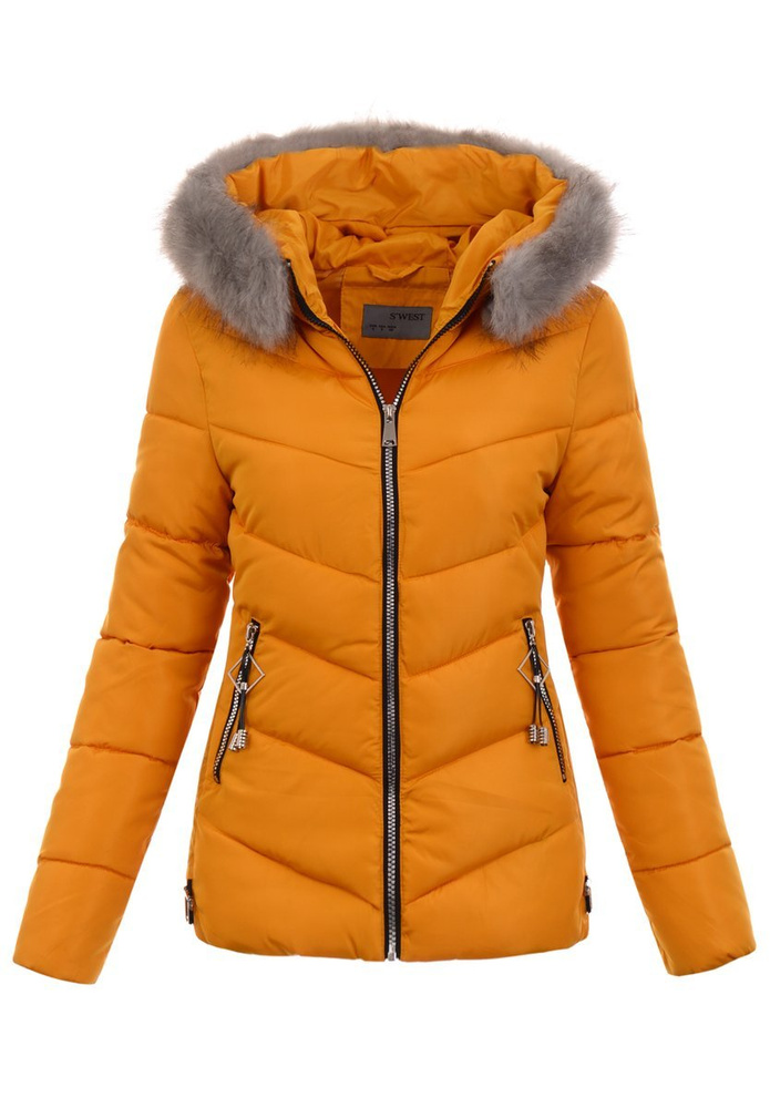 Damska Kurtka Zimona Aleksandra Żółta