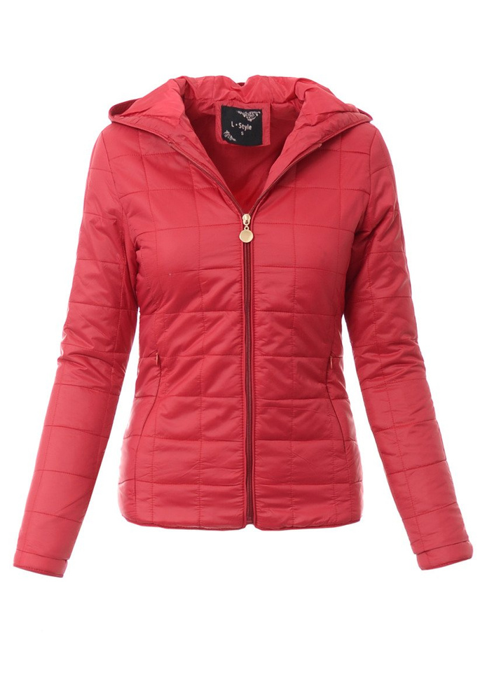 Damska Wiosenna Kurtka Czerwona