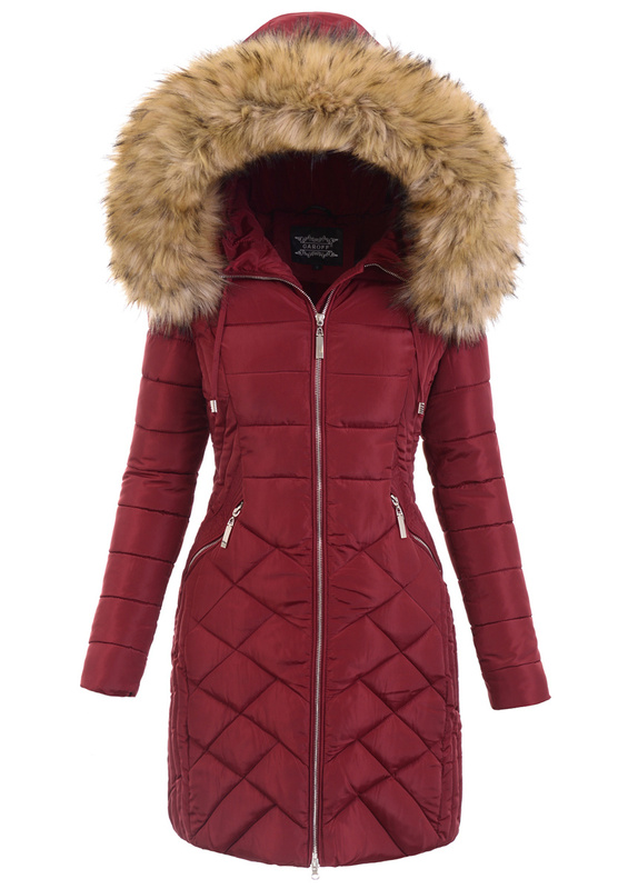 Damska Ortalionowa Kurtka Ernesta Bordowa