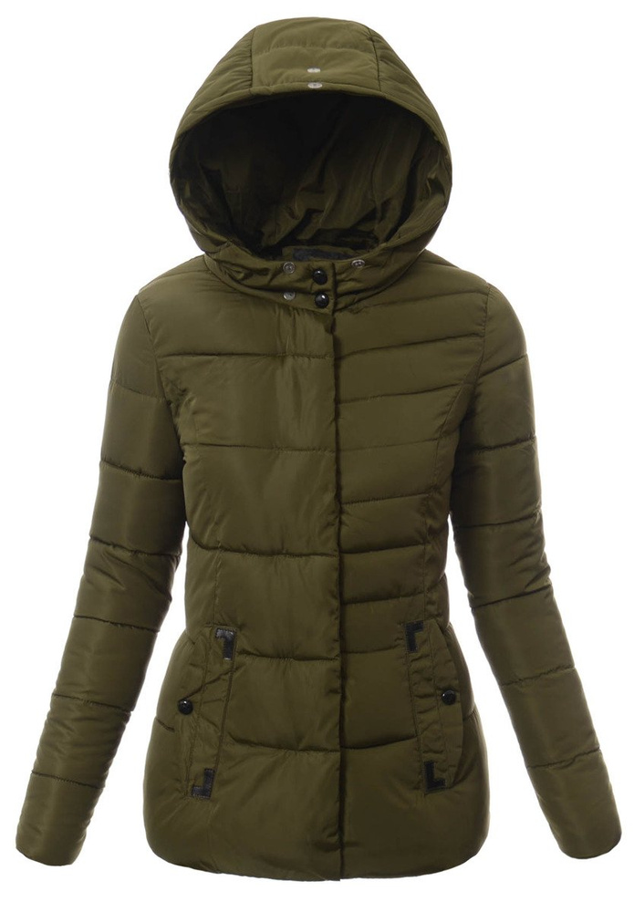 Damska Zimowa Kurtka Ortalionowa Zielona