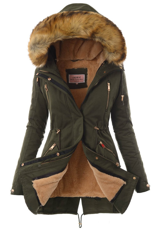 Damska Kurtka Parka Zimowa 2w1 Maryla Zielona