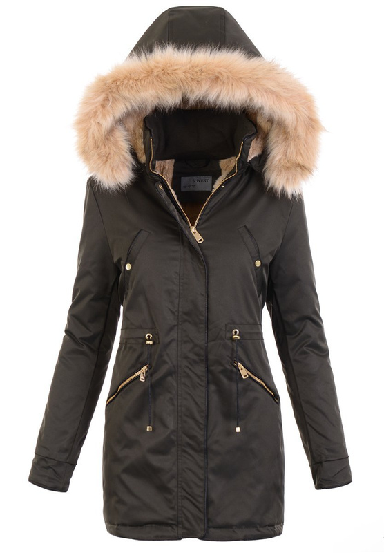 Damska Kurtka Parka Khaki