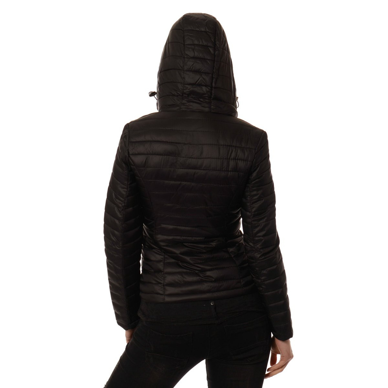 Damska Wiosenna Kurtka Ortalionowa Czarna