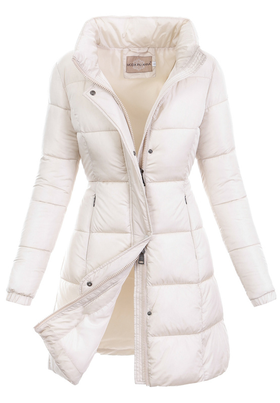 Damska Kurtka Pikowana Jagna Ecru