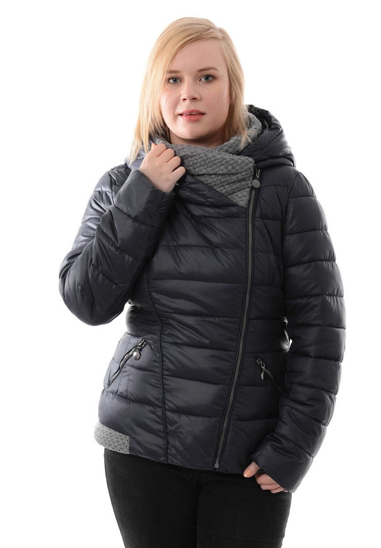 Damska Zimowa Ortalionowa Kurtka Alisa Granatowa