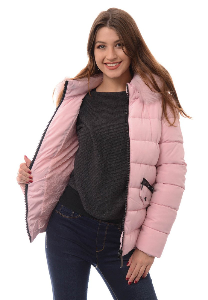 Damska Zimowa Kurtka Ortalionowa Sonia Różowa