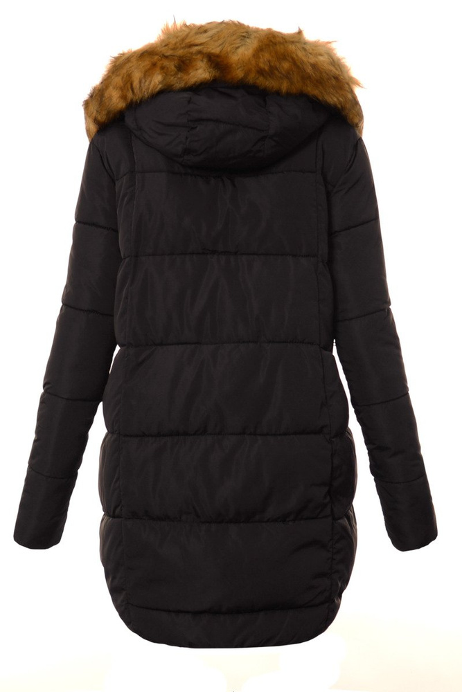 Damska Asymetryczna Kurtka Zimowa Granatowa