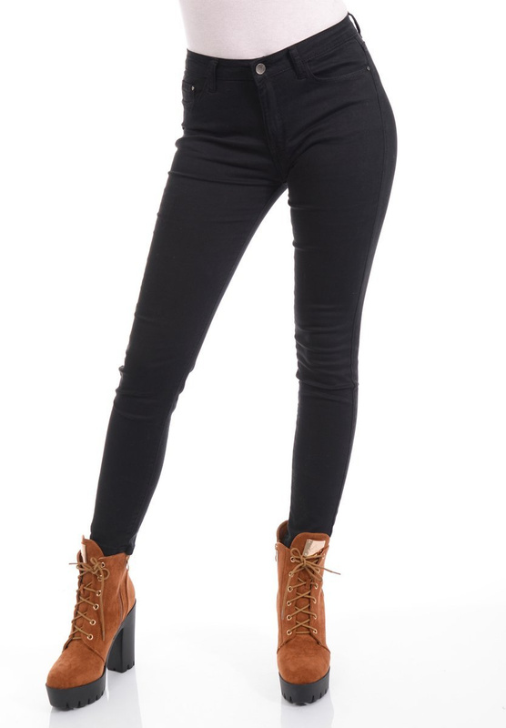 Damskie Spodnie Jeansowe Czarne