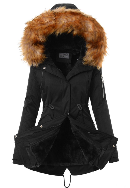 Damska Kurtka Parka 2w1 Amelia Czarna 