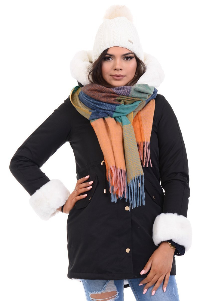 Szal Damski Niebiesko- Fioletowy