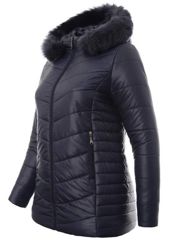 Damska Zimowa Ortalionowa Kurtka Otylia Granatowa