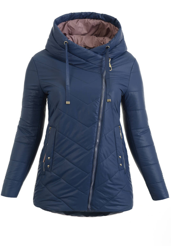 Damska Wiosenna Kurtka Ernesta Niebieska