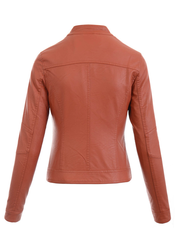 Damska Kurtka Ramoneska Klarisa Ceglana