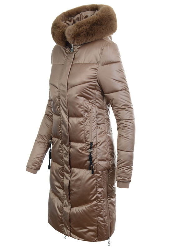 Damska Kurtka Zimowa Jolanta Jasno Brązowa
