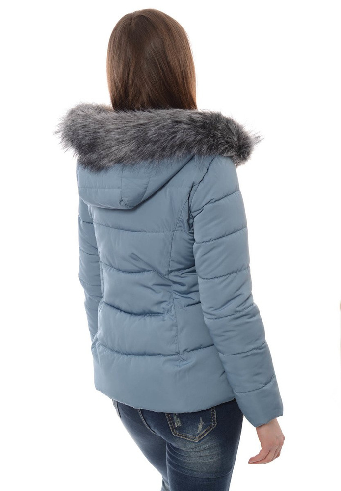 Damska Zimowa Kurtka Ortalionowa Błękit