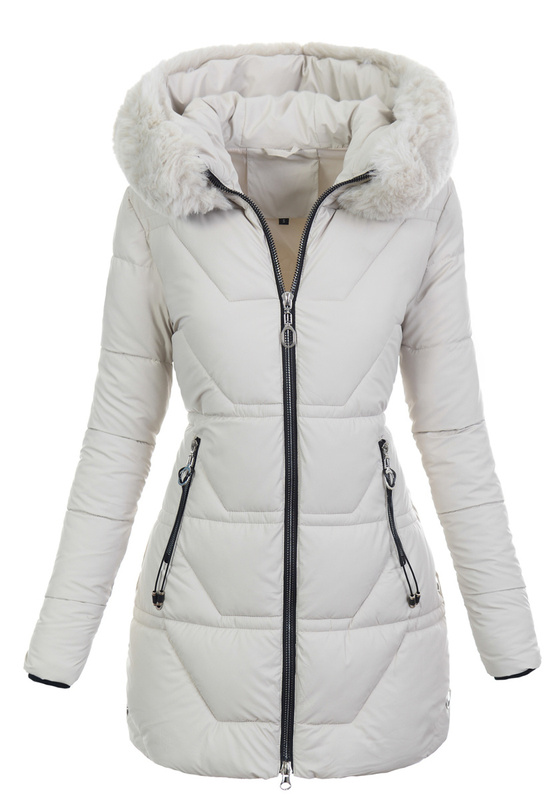 Damska Kurtka Zimowa Carmen Ecru