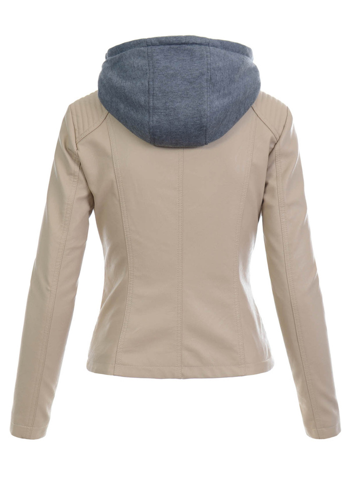 Damska Kurtka Ramoneska Aria Beżowa