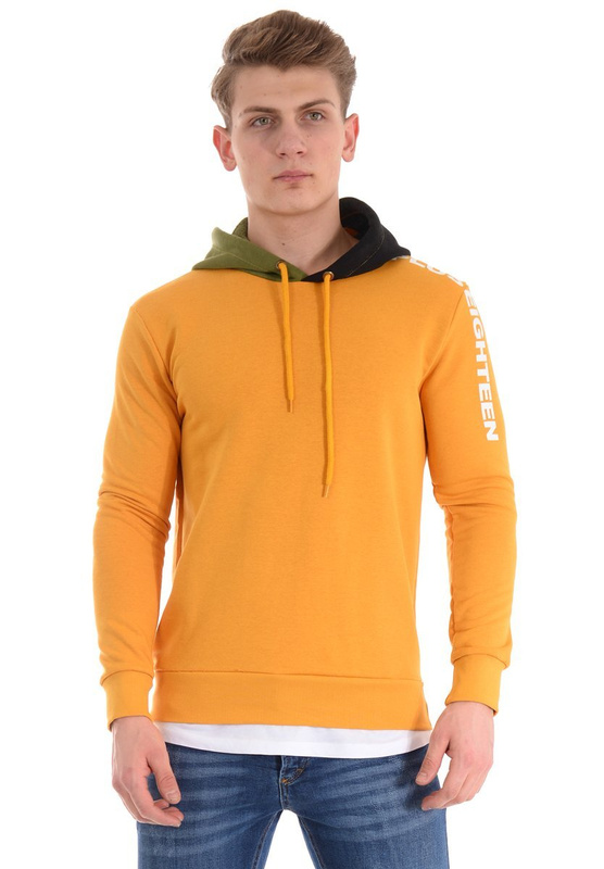Męska Bluza Z Kapturem Camel