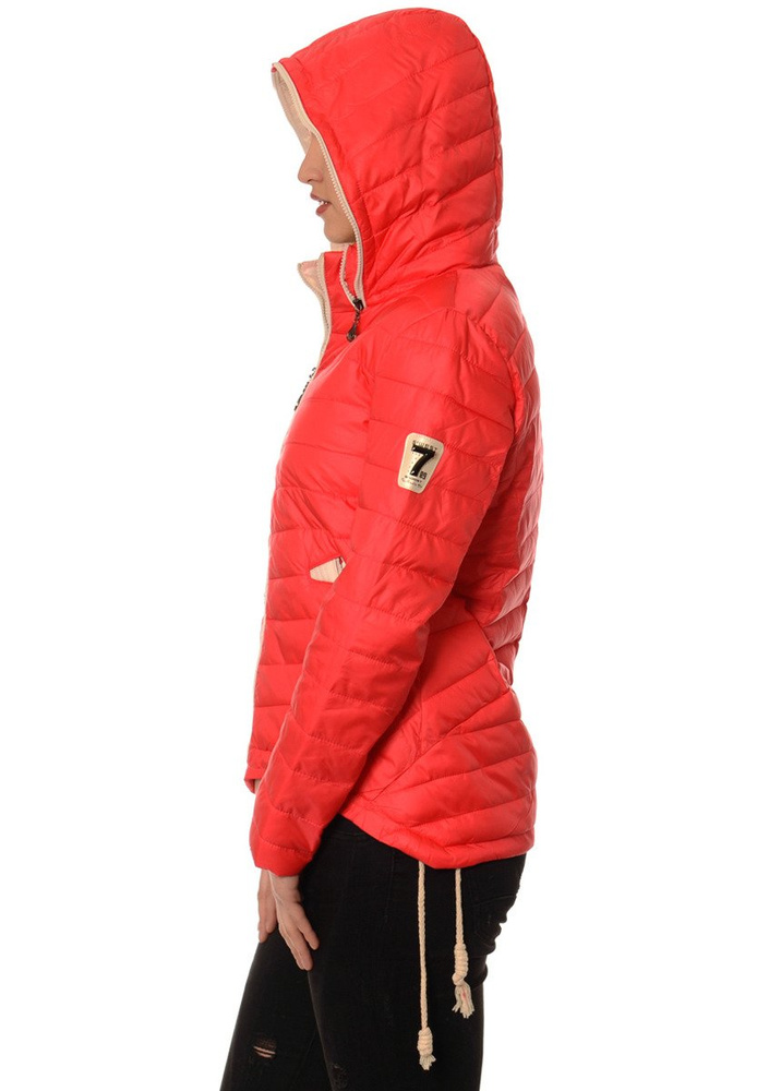 Damska Jesienna Kurtka Ortalionowa Eva Malinowa