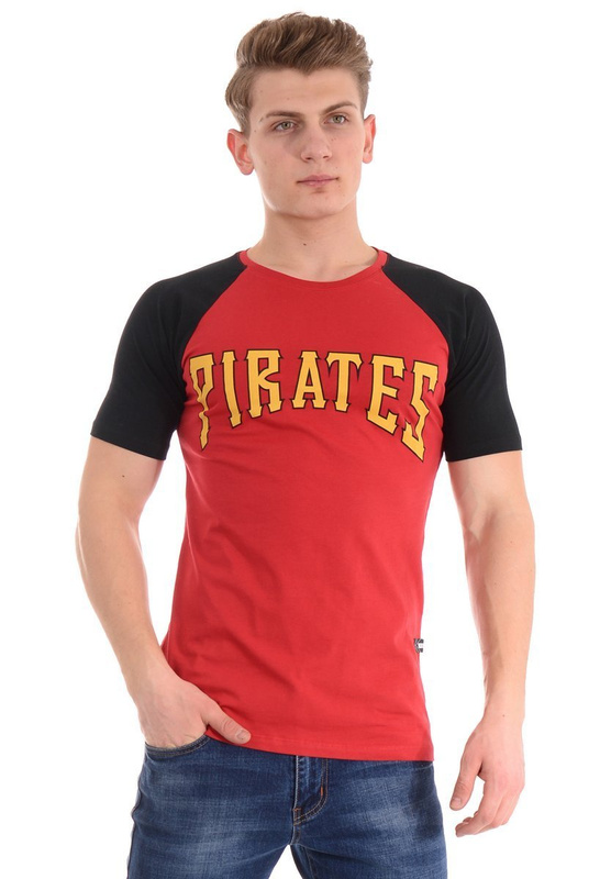 Męska Koszulka T-Shirt Nadruk Czerwona