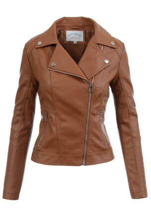 Damska Kurtka Ramoneska Megan Ceglana