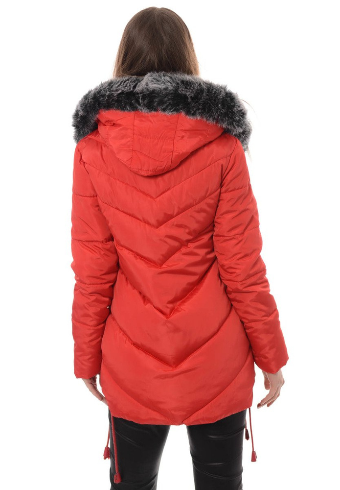 Damska Zimowa Kurtka Ortalionowa Lucyna Czerwona