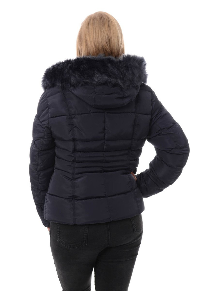 Damska Zimowa Ortalionowa Kurtka Granatowa