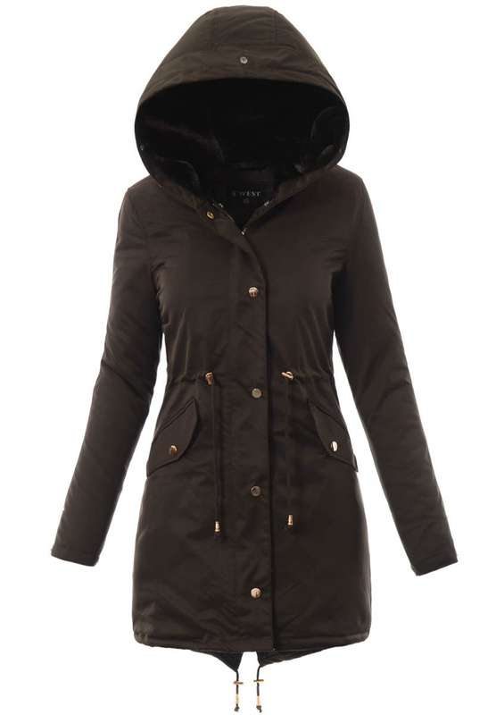 Damska Kurtka Parka Zimowa Patrycja Zielona