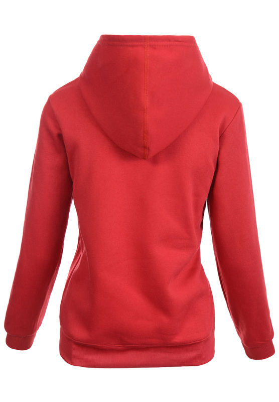 Damska Bluza Z Kapturem Kangurka Czerwona