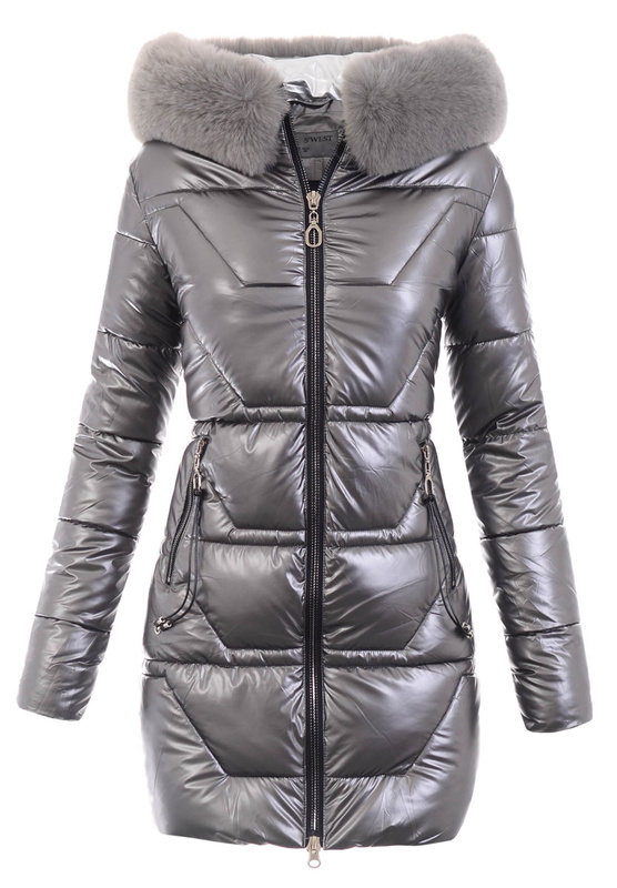 Damska Kurtka Ortalionowa Paola Grafitowa