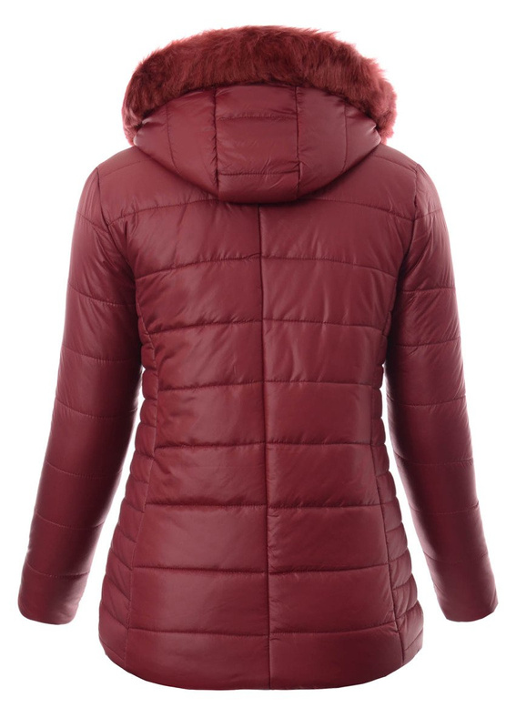 Damska Zimowa Ortalionowa Kurtka Otylia Bordowa