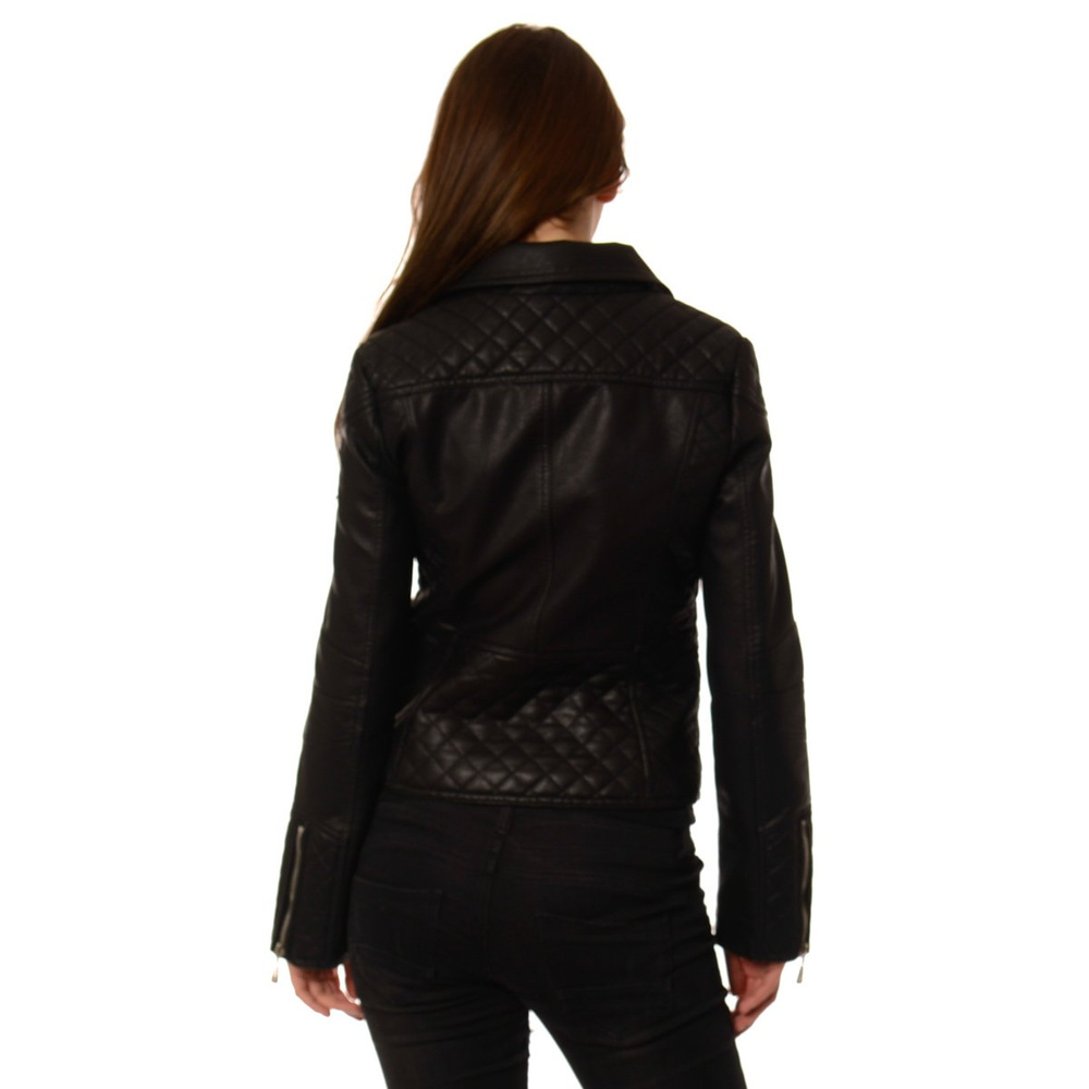 Motocyklowa Damska Kurtka Ramoneska Andrea Czarna