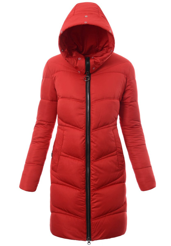Damska Zimowa Kurtka Ortalionowa Klementyna Czerwona