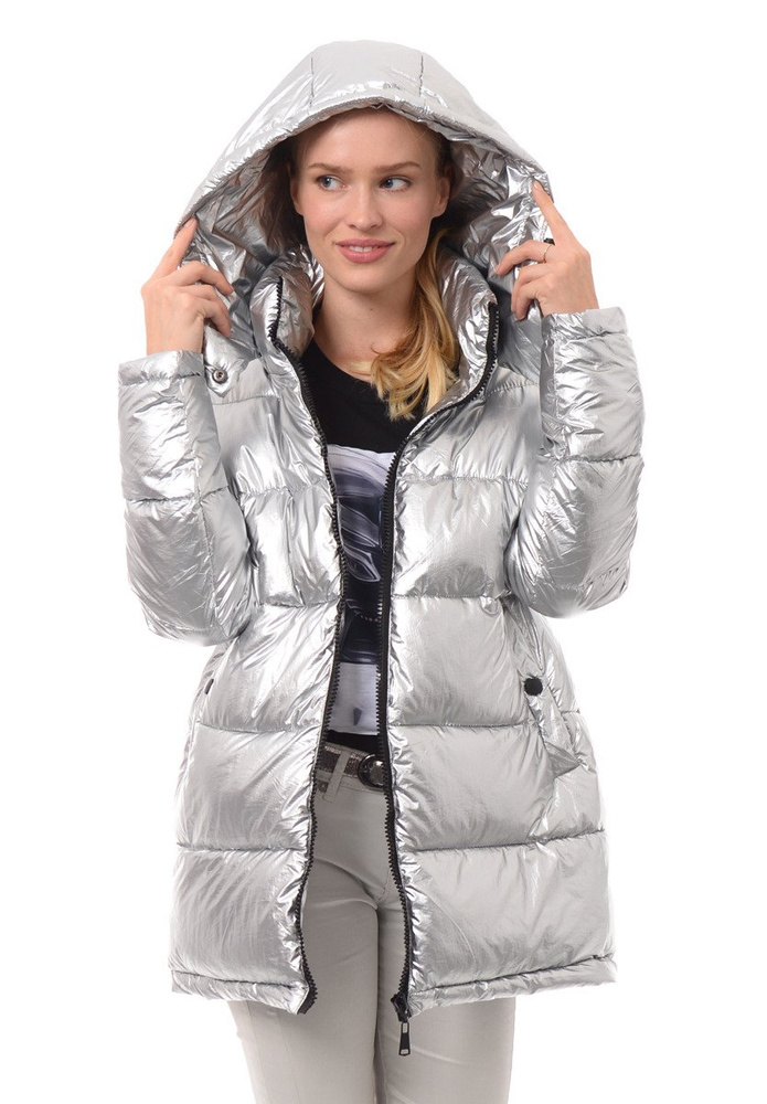 Damska Kurtka Ortalionowa Majka Srebrna