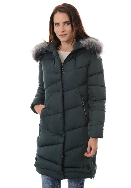 Damska Zimowa Kurtka Ortalionowa Miriam Zielona