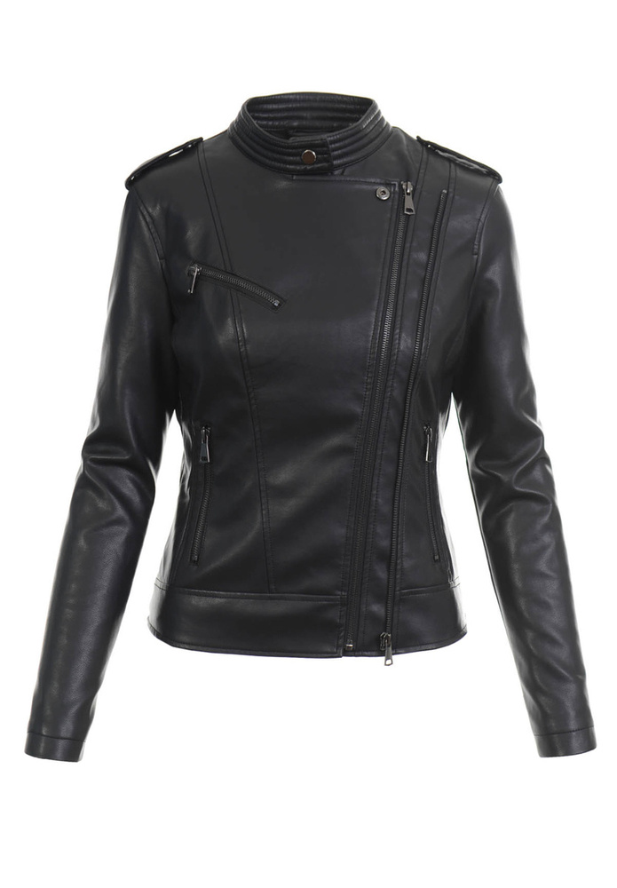 Damska Kurtka Ramoneska Emilia Czarna