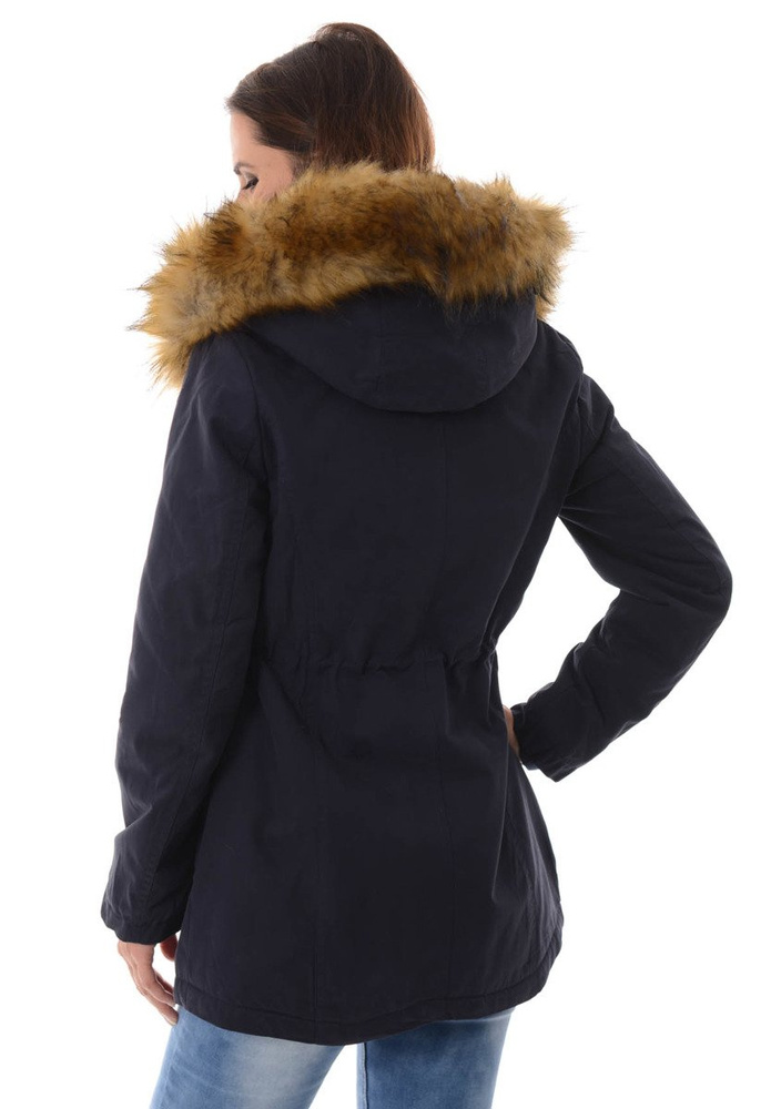 Damska Kurtka Parka Zimowa Adelina Granatowa