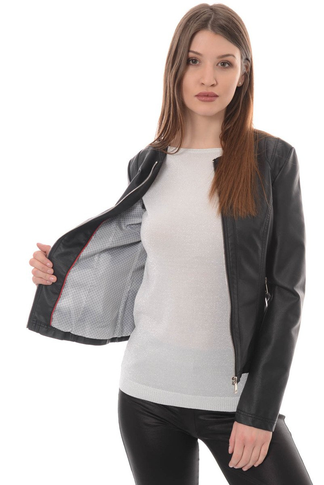 Rewelacyjna Damska Kurtka Ramoneska Czarna