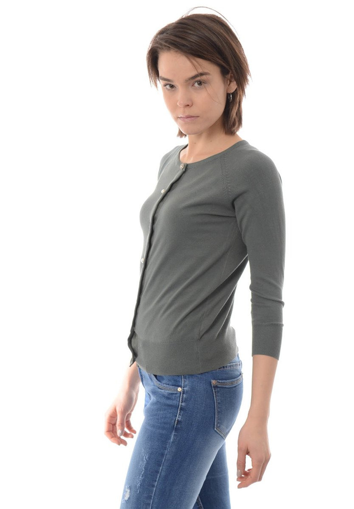 Damska Bluzka Sweterek Zapinany Zielony