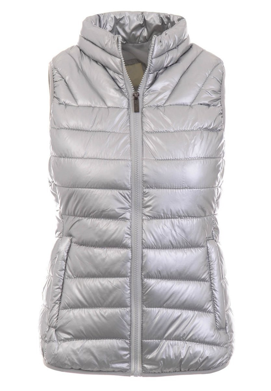 Damska Kamizelka Bezrękawnik Roma Srebrna