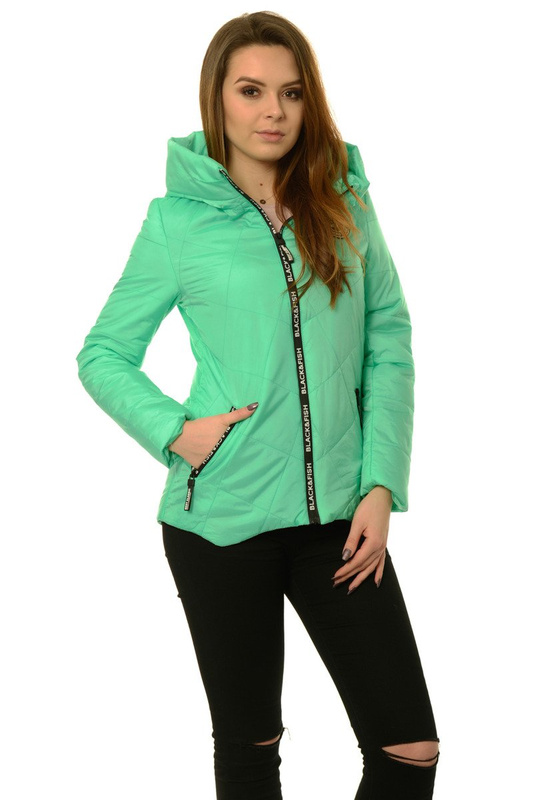 Damska Wiosenna Kurtka Zielona