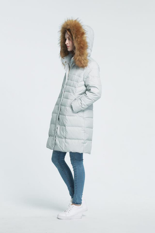 Puchowa Damska Kurtka Zimowa Lucy Miętowa