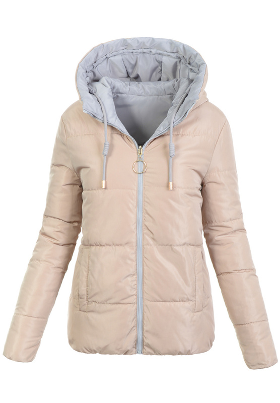 Damska Kurtka Ortalionowa Dwustronna Nastia Szara