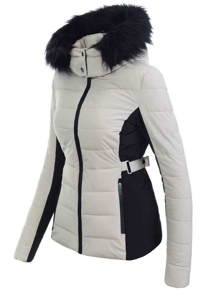 Damska Kurtka Zimowa Rose Ecru