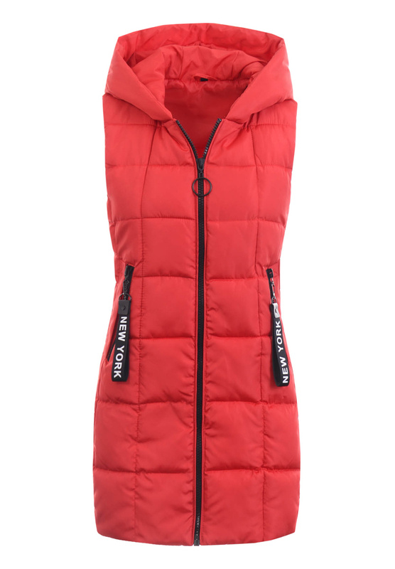 Damska Kamizelka Bezrękawnik Marietta Czerwony