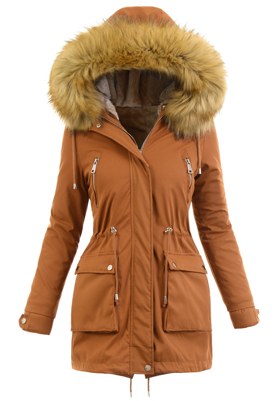 Damska Kurtka Parka 2w1 Dominika Brązowa