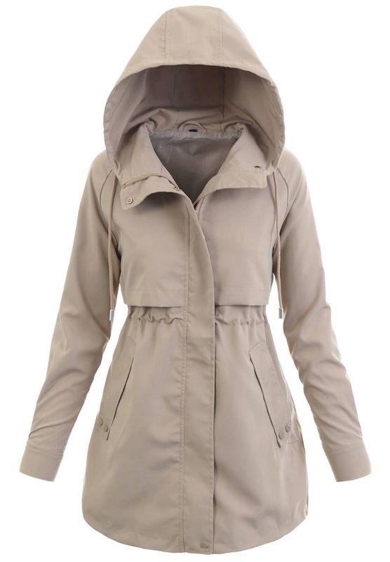 Damska Wiosenna Kurtka Carla Beżowa